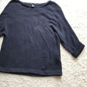 H&M Dark Blue Basic Top